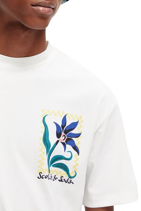 FLOWER ARTWORK RELAXED-FIT T-SHIRT WHITE 5