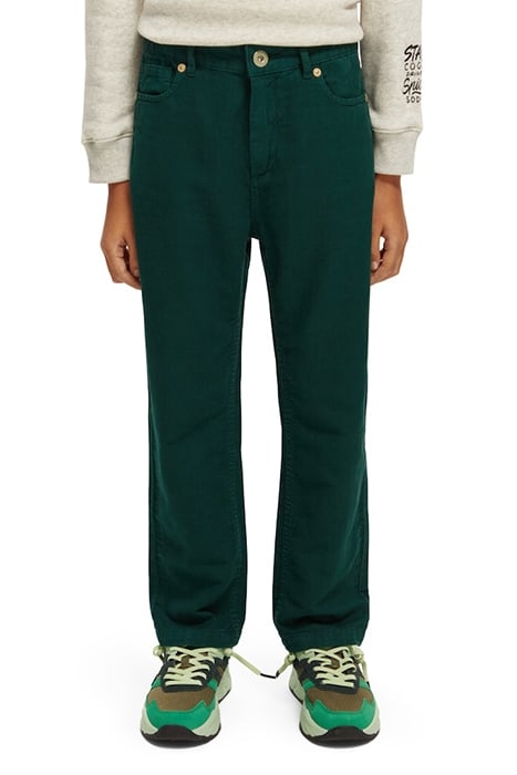 LOOSE FIT- 5-POCKET LINEN PANTS BOTANICAL GREEN 2