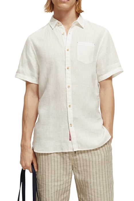 SHORT SLEEVE LINEN SHIRT WHITE 2