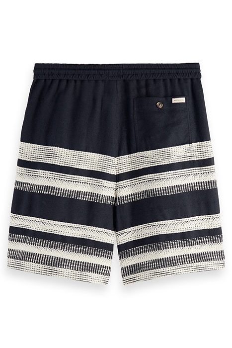 STRUCTURED STRIPED LINEN-BLEND BERMUDA SHORT COMBO A 8