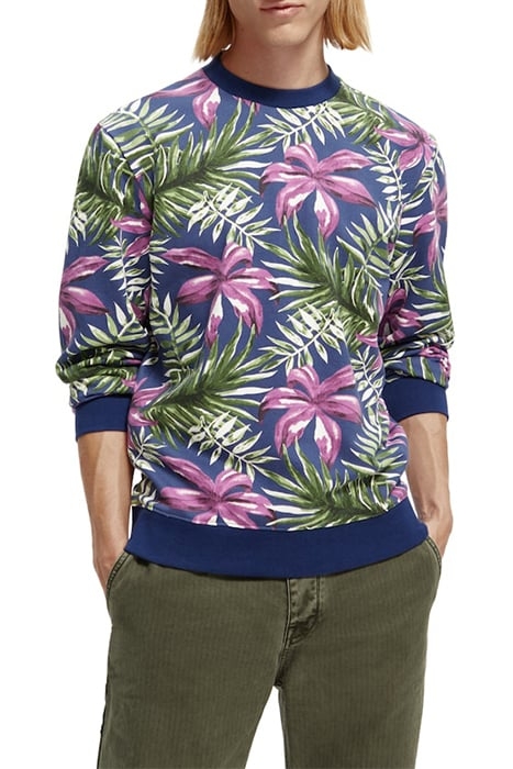 PRINTED CREWNECK FELPA SWEATSHIRT IN ORGANIC COTTON COMBO E 2