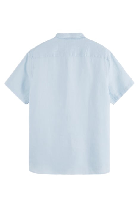 SHORT SLEEVE LINEN SHIRT SKY 7