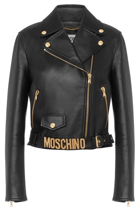 BIKER IN NAPPA LETTERING LOGO BLACK 3