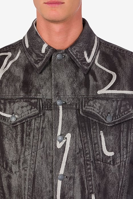 SHADOWS & SQUIGGLES COTTON BULL JACKET GREY 4