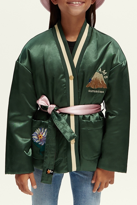REVERSIBLE SOUVENIR KIMONO BOMBER MILITARY 2