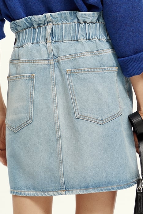 THE BREAK PAPER BAG SKIRT — LAVA BLUE 7