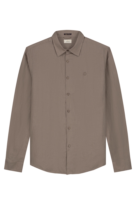 BASIC SHIRT LINEN TIMBER WOLF 3