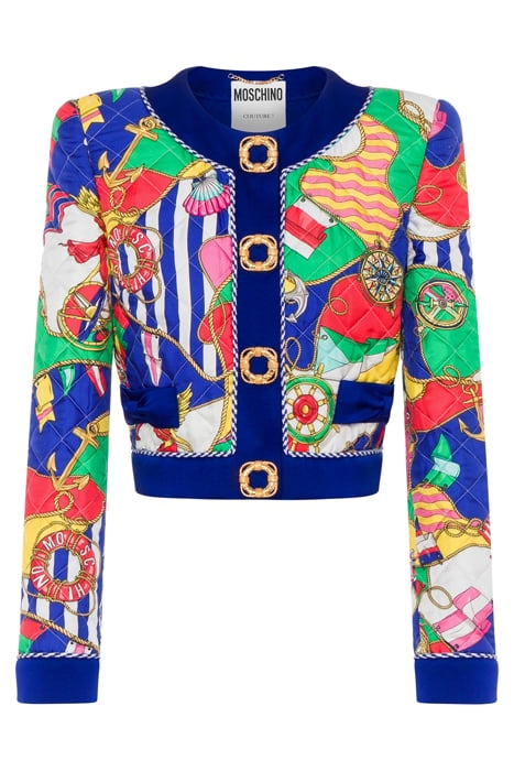 ALLOVER NAUTICAL SILK TWILL JACKET MULTICOLOR 3