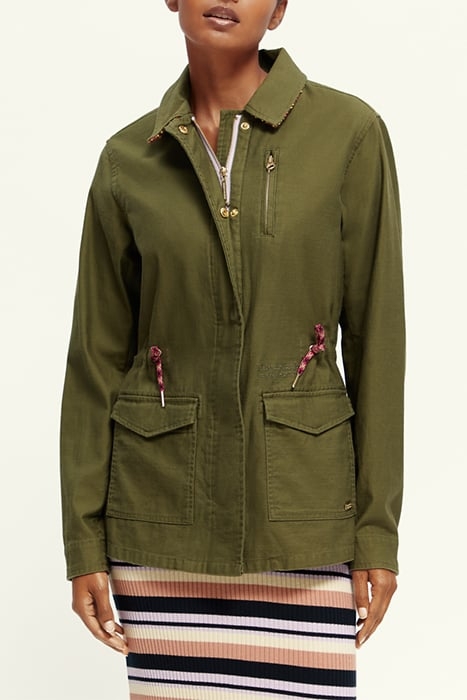 WORKWEAR JACKET IN ORGANIC COTTON ARMY GREEN 2