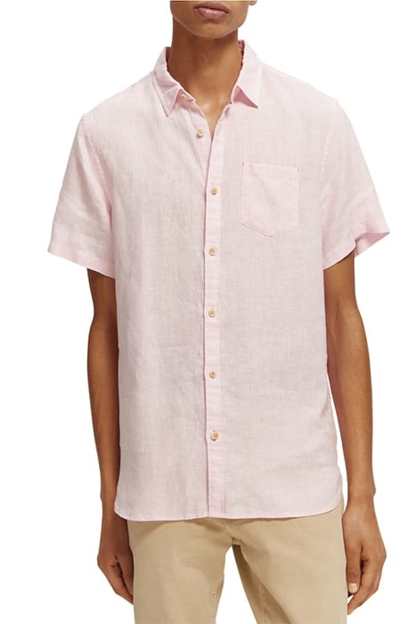 SHORT SLEEVE LINEN SHIRT ROSE 2