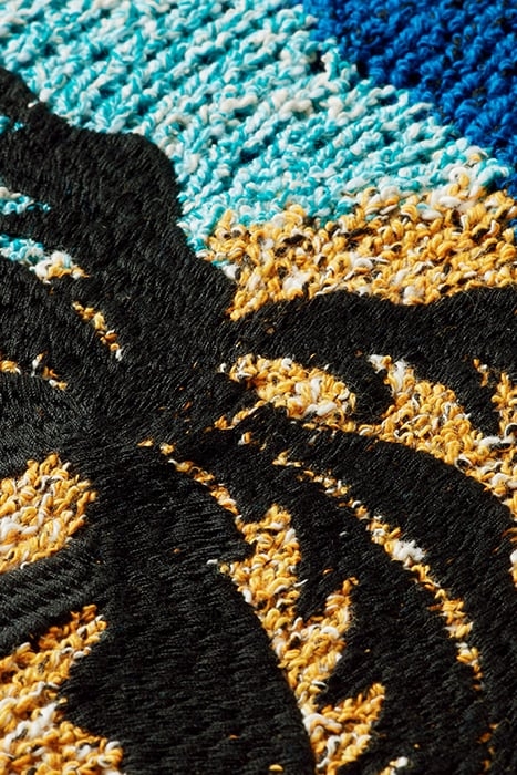 MELANGE PULLOVER WITH PALM ARTWORK MULTI PALMTREES 3