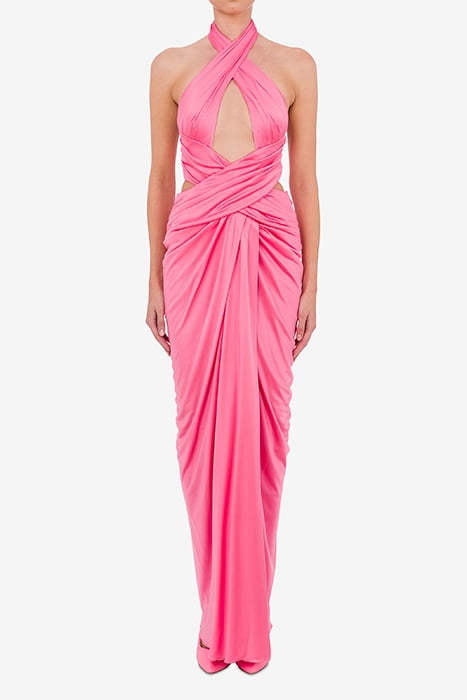 ORGANZA DRESS WITH CUT-OUT PINK 1