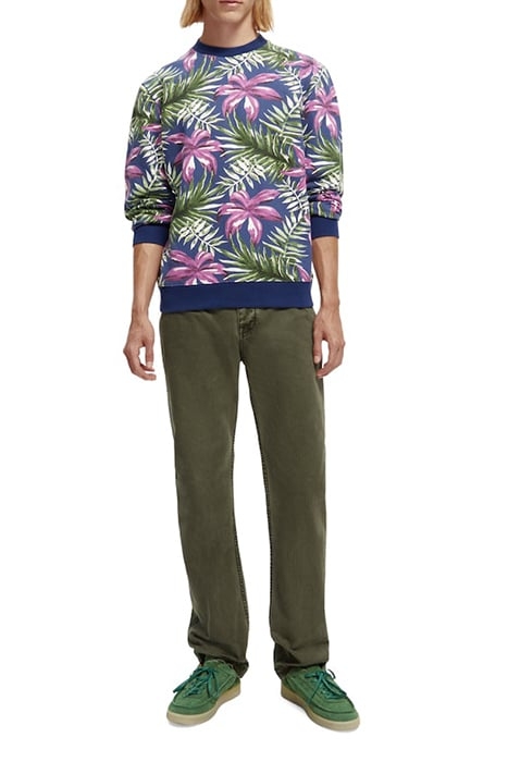 PRINTED CREWNECK FELPA SWEATSHIRT IN ORGANIC COTTON COMBO E 4