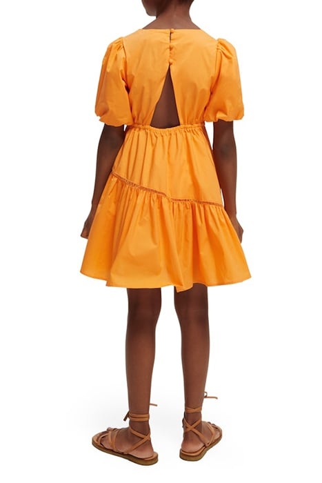 VOLUMINOUS TAPE DETAIL DRESS PAPAYA 4