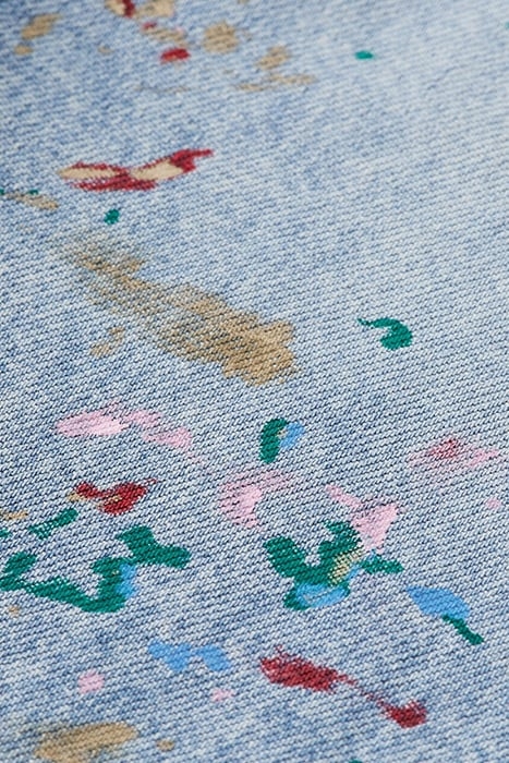 WASHED LIGHTWEIGHT DENIM OVERSHIRT WITH PAINT DETAILS WASHED 7