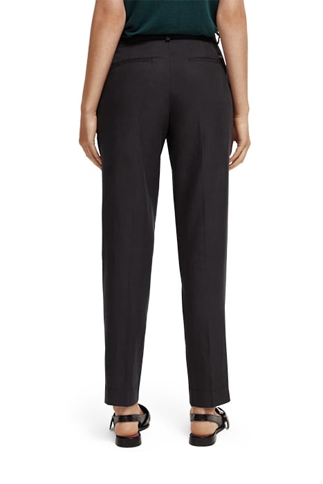 LOWRY - MID RISE SLIM LEG DRAPEY PANTS CHARCOAL 4