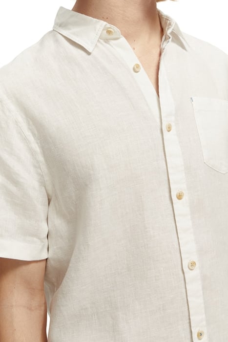 SHORT SLEEVE LINEN SHIRT WHITE 5
