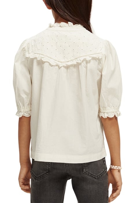 SHORT-SLEEVED BROIDERIE ANGLAISE TOP VANILLA ICE 3