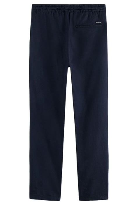 WARREN COTTON/LINEN TWILL JOGGER MARINE 2