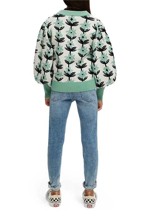 INTARSIA FLOWER CARDIGAN FLOWER INTARSIA 5