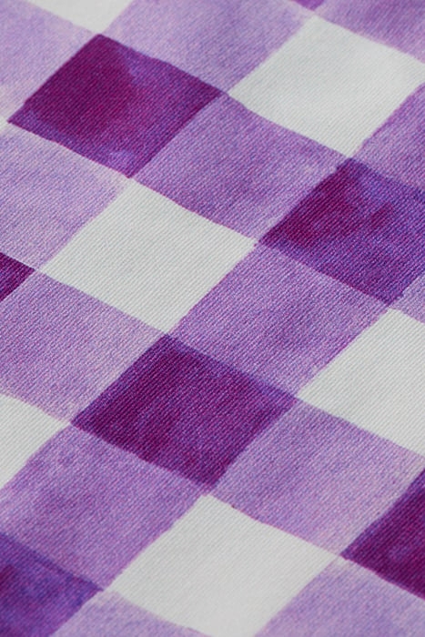 PRINTED CHECK SCALLOP EDGE BATHING SUIT MULBERRY BISTRO CHEC 3