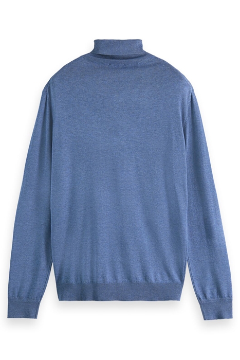 ECOVERO VISCOSE-BLEND TURTLENECK PULLOVER DENIM BLUE MELANGE 2