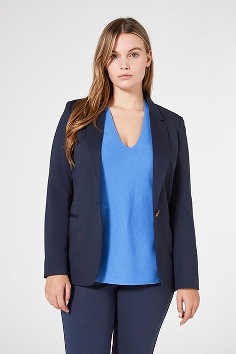 STRETCH MILANO-STITCH BLAZER JACKET DARK BLUE 1