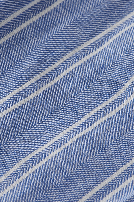 STRIPED LINEN DRESSED SHORTS BLUE STRIPE 7