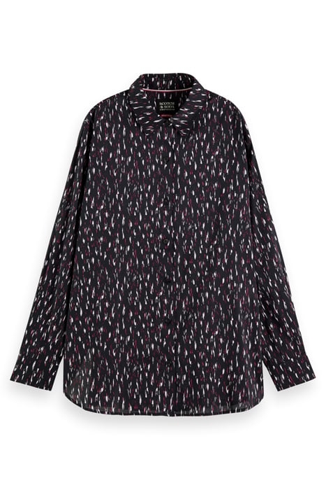 OVERSIZED SHIRT WITH PRINT IKAT RAIN 1