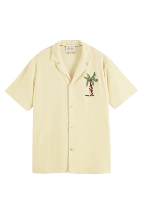 TOWELING SHIRT WITH EMBROIDERY AT CHEST BANANA 1