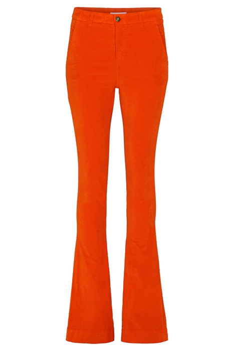 LEILA VELVET PANT POPPY-RED 3