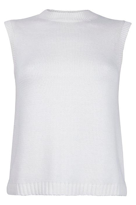 OVERSIZE KNIT TANK IVORY 1