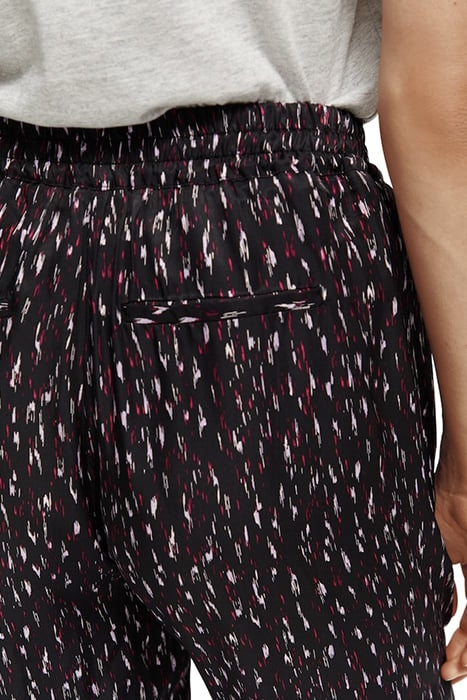 GIA - MID-RISE WIDE LEG PRINTED ELASTICATED TROUSERS IKAT RA 6