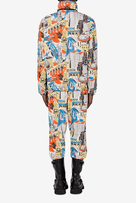 CITY PRINT NYLON WINDBREAKER GREY 2