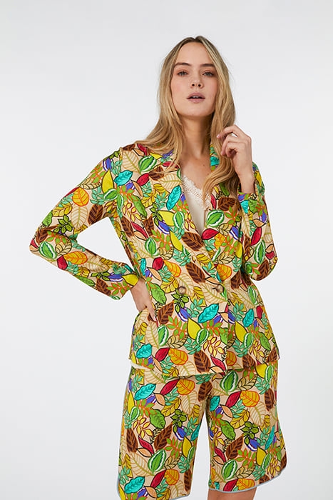 TWILL JACKET WITH FOLIAGE PRINT FANTASY 1