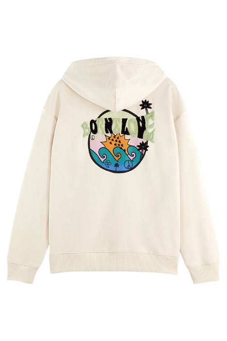 BORN TO LOVE - ZIP THROUGH HOODIE ECRU 2