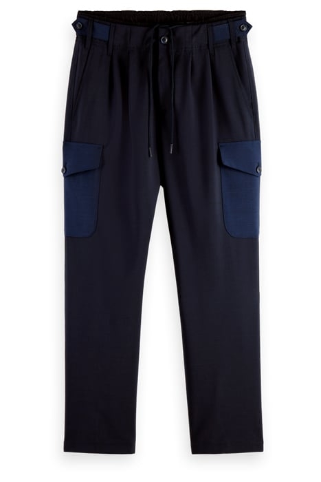 FORMAL LOOSE TAPERED-FIT DOUBLE PLEATED CARGO CHINO NIGHT 1