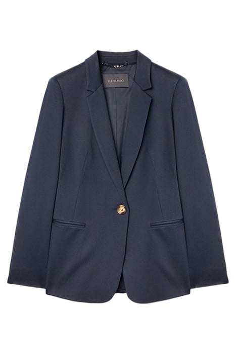 STRETCH MILANO-STITCH BLAZER JACKET DARK BLUE 4