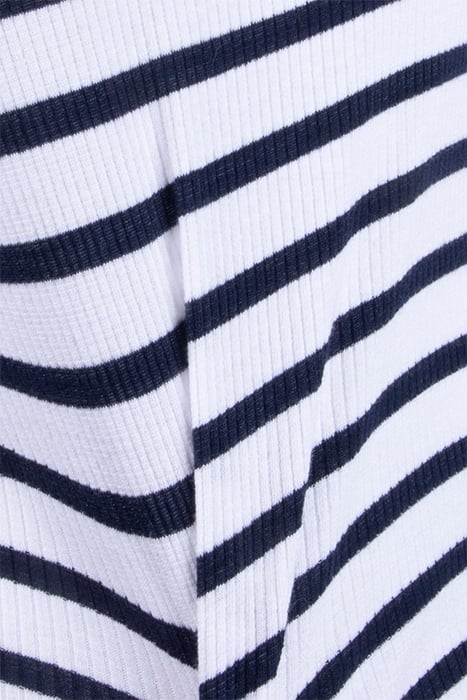 STRIPE SLIM FIT RIB TEE DK NAVY/WHITE 3
