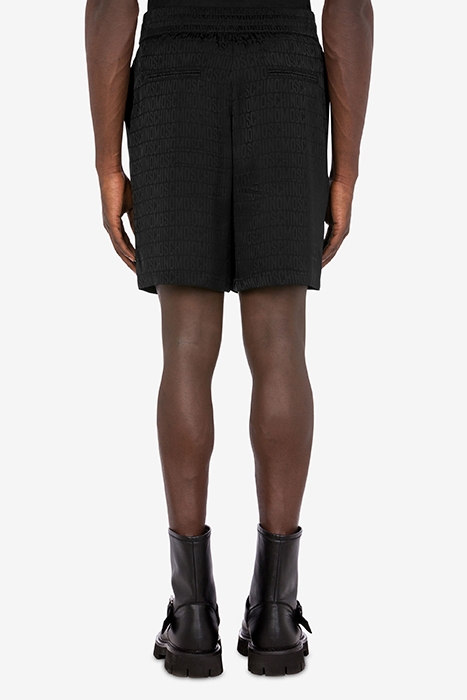 BERMUDA SHORTS IN ALLOVER LOGO JACQUARD TWILL BLACK 2