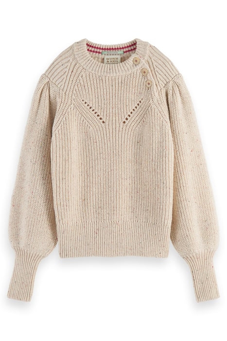 NEPPY YARN PULLOVER WHITE SAND 1