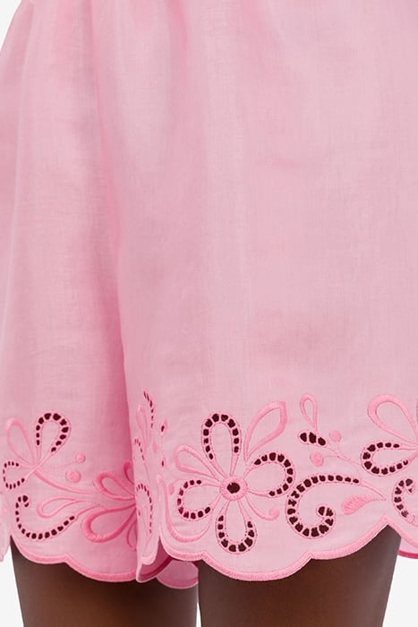 AJOUR NYLON AND VISCOSE SHORTS PINK 4