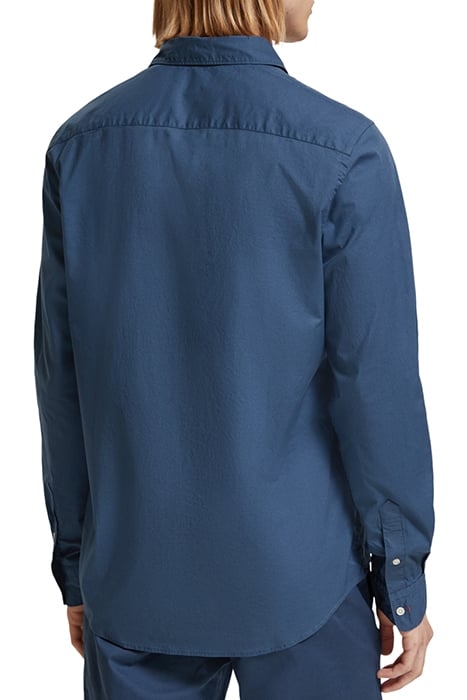 ESSENTIAL SOLID POPLIN SHIRT STORM BLUE 2