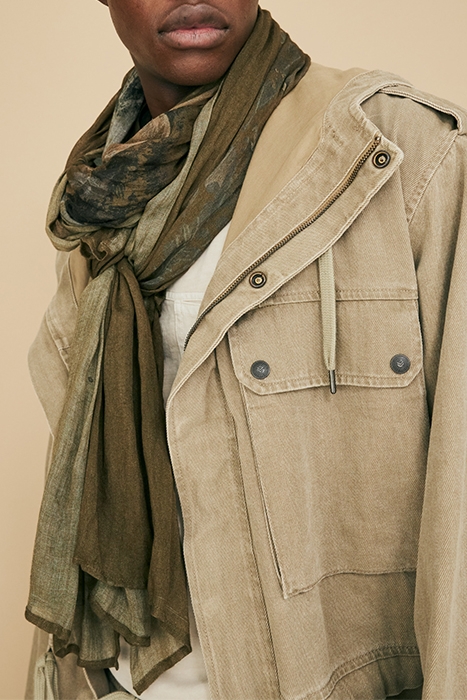 UNISEX LIGHT KHAKI TERRA® DENIM OVERSIZE PARKA 8