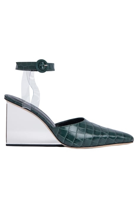 LEX GREEN CROCO EMBOSSED LEATHER 1