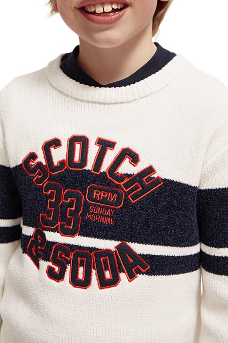 CHENILLE ARTWORK PULLOVER ECRU 6