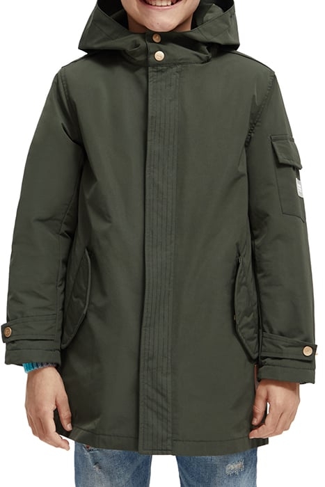 WATER REPELLENT TEDDY LINED RECYCLED POLYESTER HOODED PARKA 1