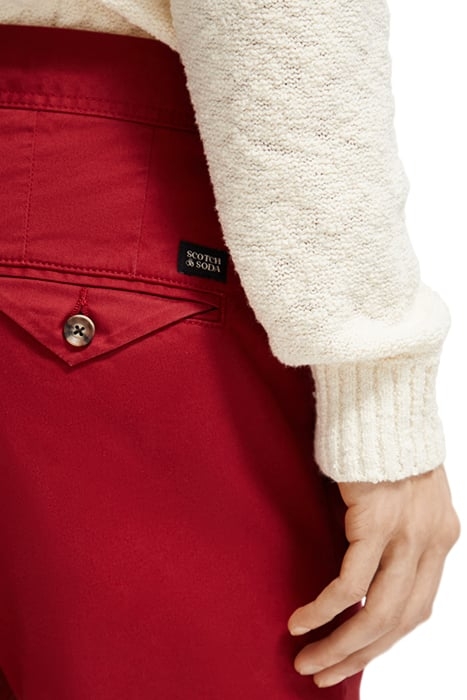 ESSENTIALS - MOTT SUPER SLIM-FIT STRETCH TWILL CHINO GARNET 7