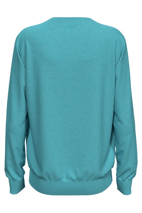 ESSENTIALS ECOVERO VISCOSE-NYLON CREWNECK PULLOVER TOPAZ 4