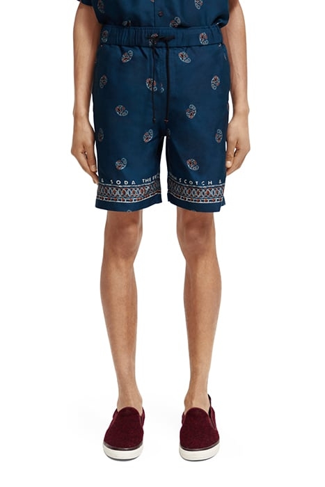 SEASONAL - RELAXED FIT BERMUDA SHORTS NIGHT SPACED PAISLEY 1